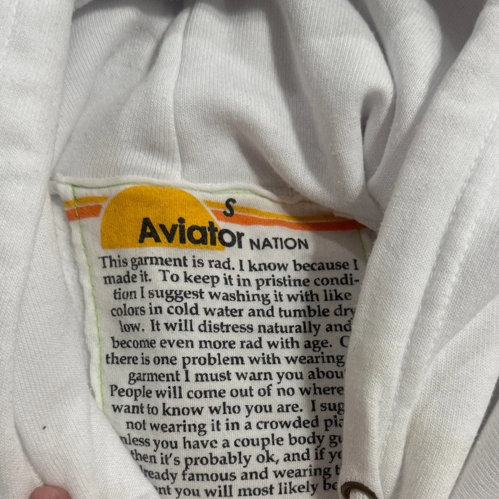Aviator Nation White Hoodie - Picture 3 of 4
